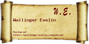 Wallinger Evelin névjegykártya